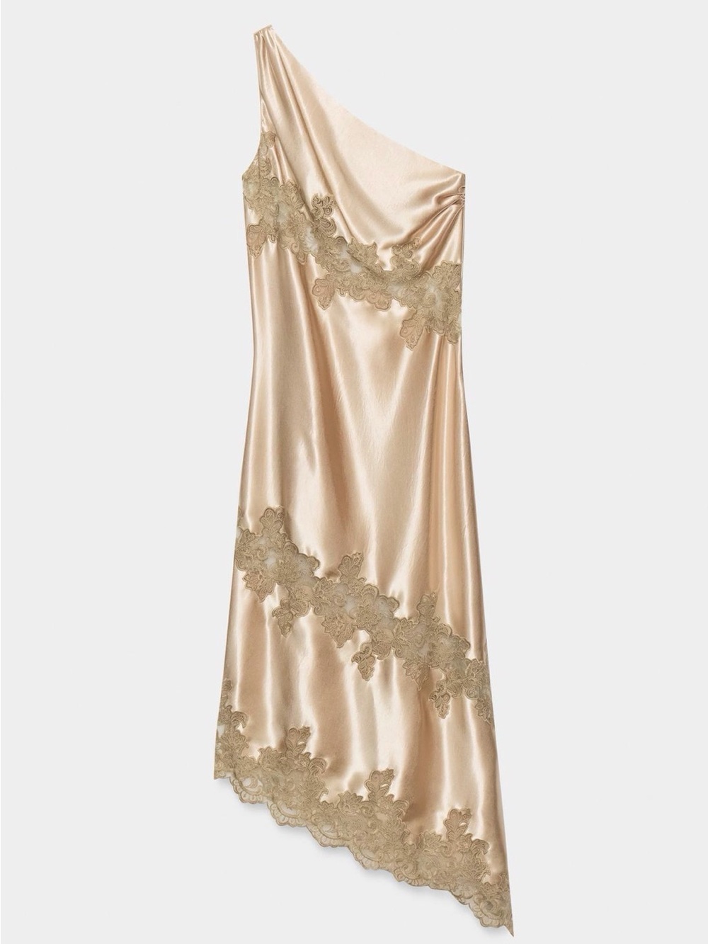 NWT ZARA ASYMMETRIC LINGERIE STYLE DRESS SIZE XS - Picture 12 of 16